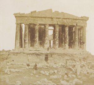 Uitzicht op het Parthenon vanuit het westen